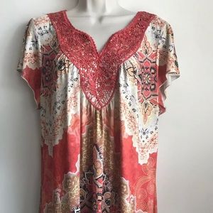 Roz & Ali XL stretch tunic top
